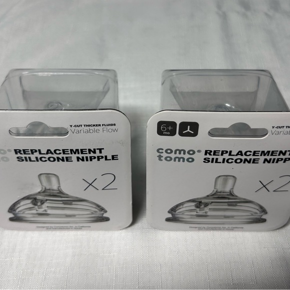 ComoTomo Silicone Replacement Nipples 3-6 mo SEALED 2 Pack x 2 (4 nipples) - Picture 1 of 7